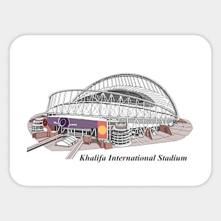 Sketching of Stadium in Qatar Sticker